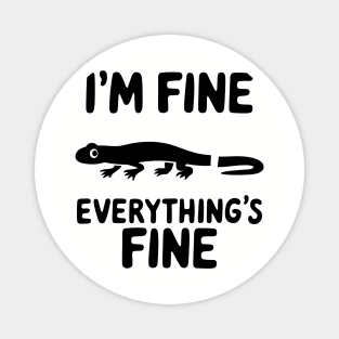 I'm Fine Everything Is Fine Funny Anxiety Sarcasm Magnet